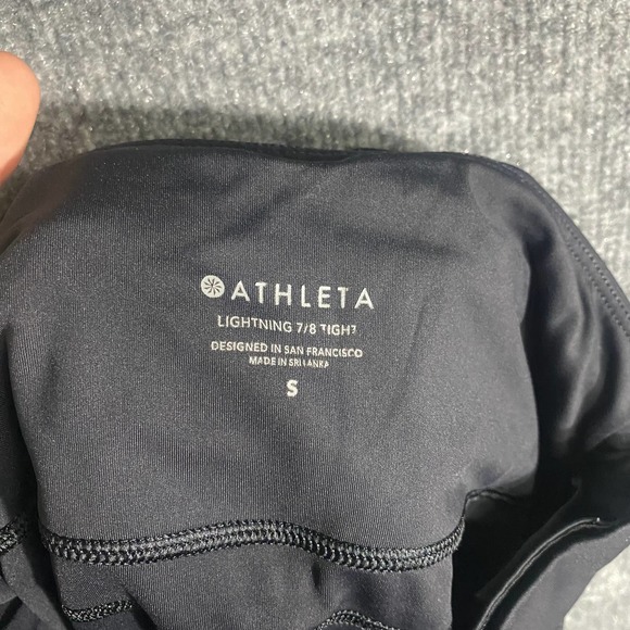 Athleta Leggings Small Black High Rise 7/8 Mesh Stretch Athleisure - Picture 13 of 15